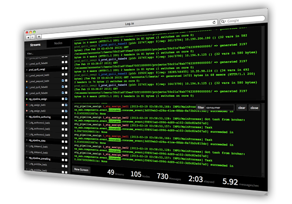 logging output